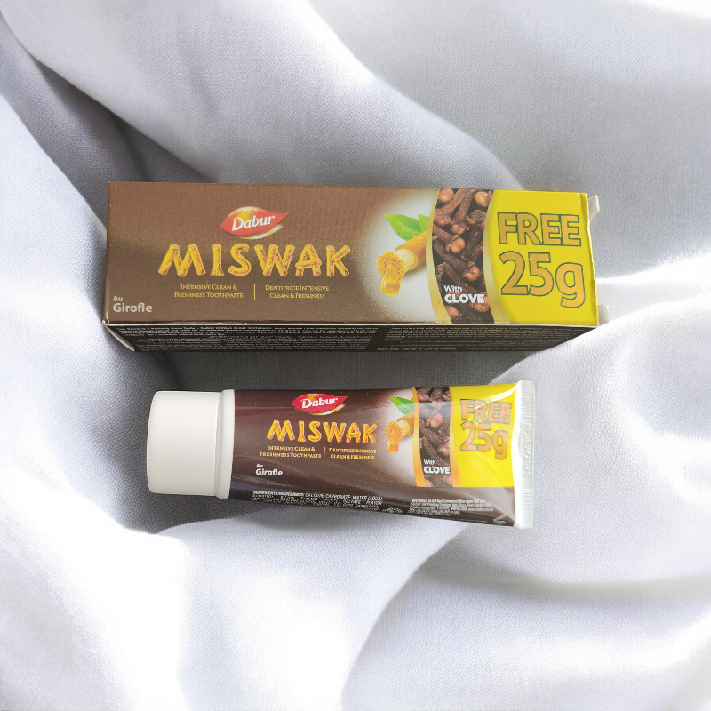 Dentifrice Miswak au Clou de Girofle – Dabur | Nettoyage intense & fraîcheur naturelle