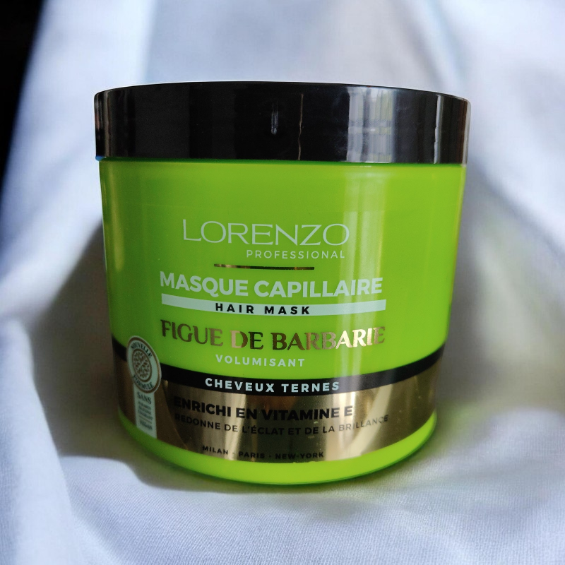 Soin Lorenzo Professionnel Figue de Barbarie 500 ml – Masque Capillaire Nourrissant & Réparateur
