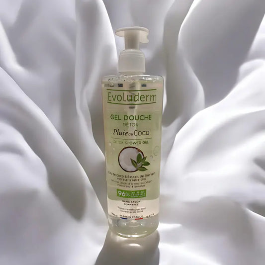 evoluderm gel douche détox pluie de coco 