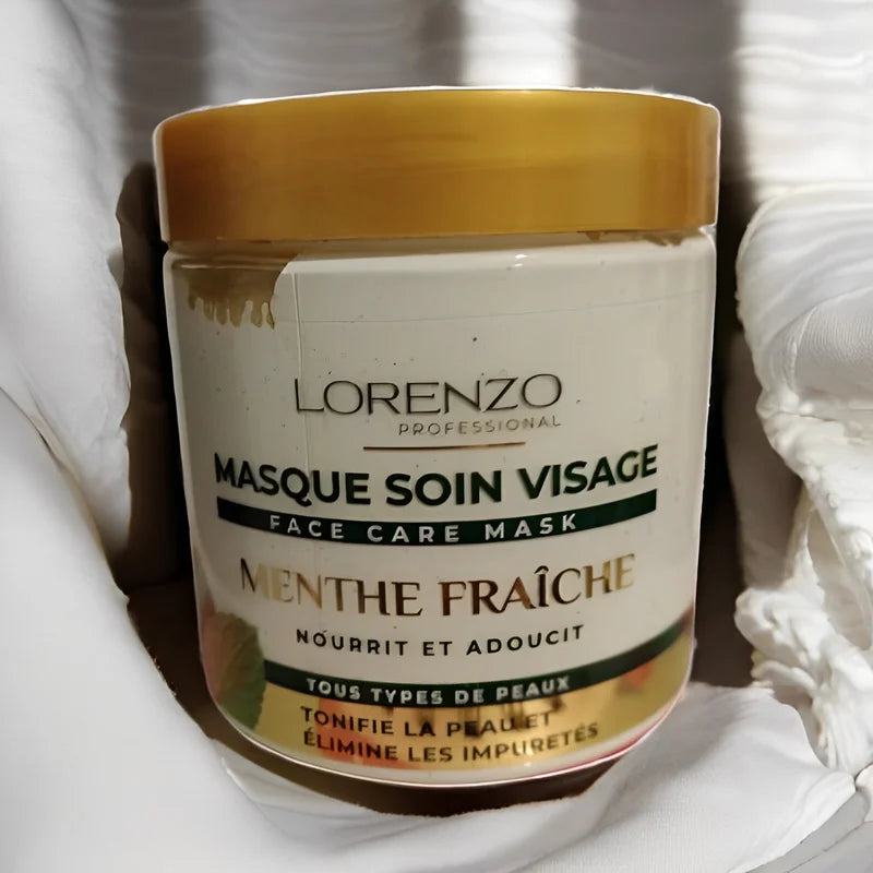 Lorenzo masque soin visage menthe fraîche