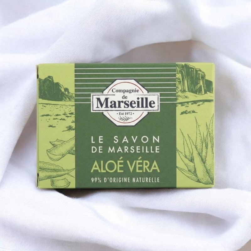 Savon Compagnie de Marseille à l'Aloe Vera 99% naturel  – Douceur et Hydratation Naturelle