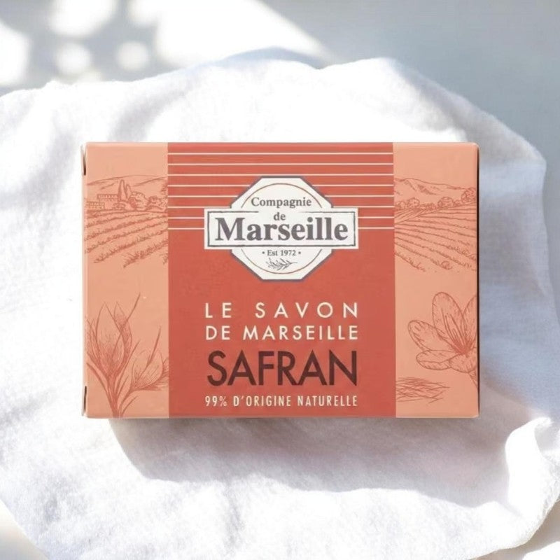 Savon Compagnie de Marseille au Safran 99% naturel  – Soin Précieux et Éclat Naturel